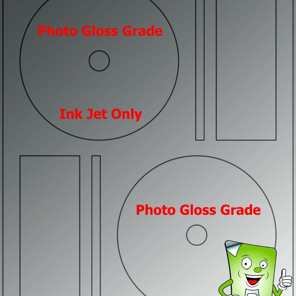 2 PAK CD/DVD Labels Glossy